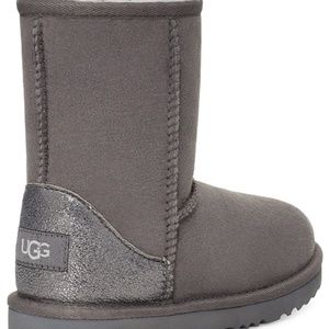 Kids' UGG Classic II Glitz Bootie - Size 4 - Charcoal